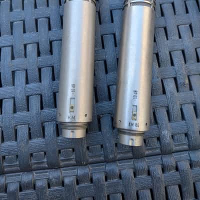 Neumann KM 84 Small Diaphragm Cardioid Condenser Microphone Stereo Pair 1966 - 1992 - Nickel image 2