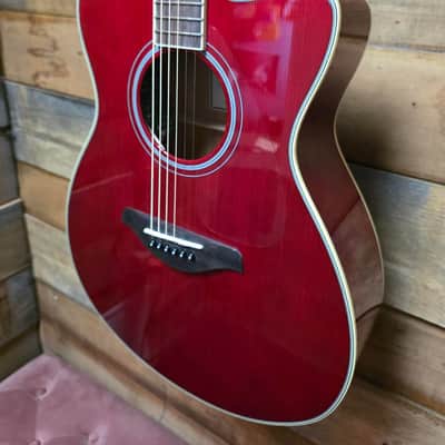 Yamaha FSC-TA TransAcoustic Concert Cutaway Acoustic - Ruby Red image 5