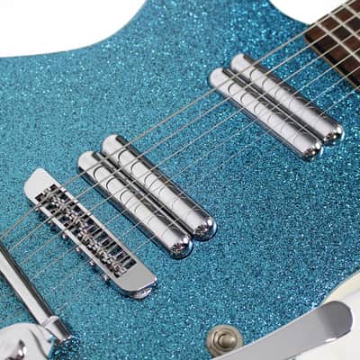 Used Danelectro Hodad Electric Guitar in Blue Sparkle image 8