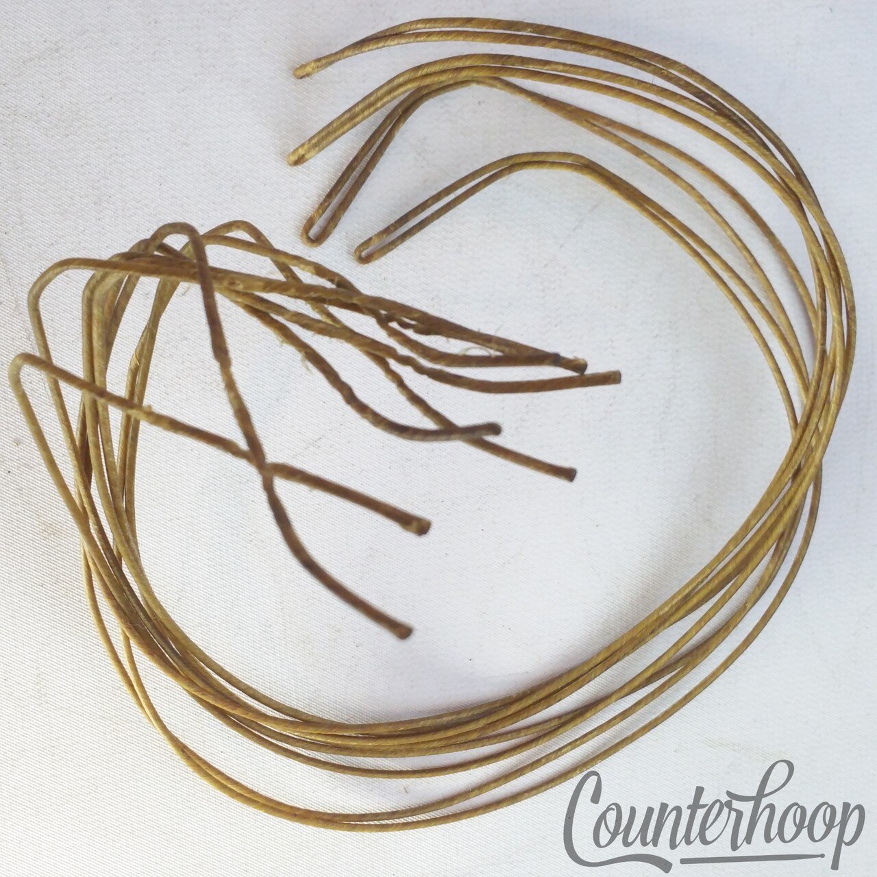 Leedy Catgut(Sheep)Natural 14"Snare Drum Wires/8x 19"Strands Vintage 10s Cat Gut — main photograph