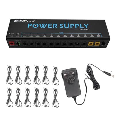Mosky MPT-12 Guitar Effect Pedal Power Supply 12 DC Outputs for 9V 12V 18V Pedal,5V USB Output,price include the import duty for US buyer image 7