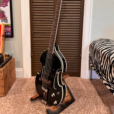 Univox Scroll Headstock Violin Beatle Bass MIJ image 12