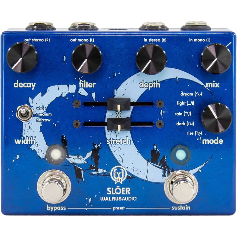 Walrus Audio Sloer Stereo Ambient Reverb Pedal, Blue image 1