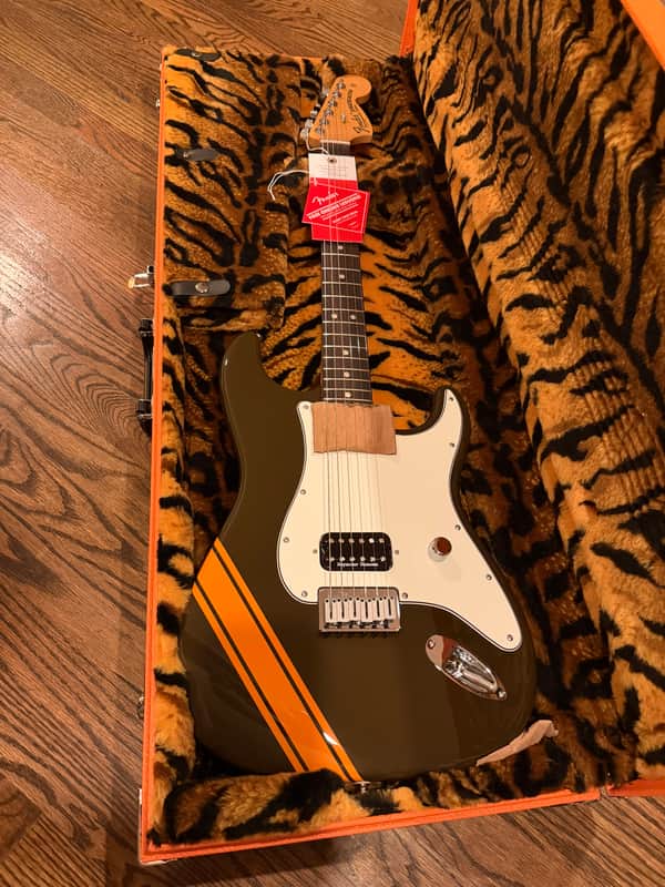 Fender To The Stars Limited Edition Tom Delonge "Padre" Stratocaster 2025 - Brown w/ Orange Competition Stripe image 1