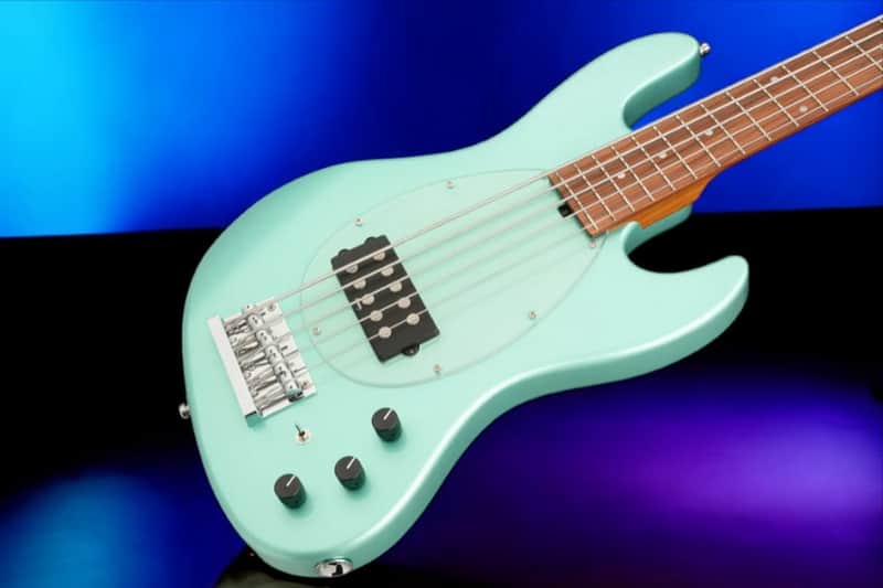 Sadowsky MetroExpress 21-Fret Vintage M Bass Morado Fingerboard 5-String - Solid Sage Green Metallic High Polish image 1