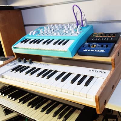 Solid Oak Arturia Keystep with Additional Shelf for Synths Effects Etc image 3