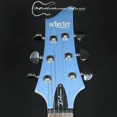 Schecter C-6 Deluxe - 6-String Electric Guitar - Satin Metallic Light Blue Finish image 4