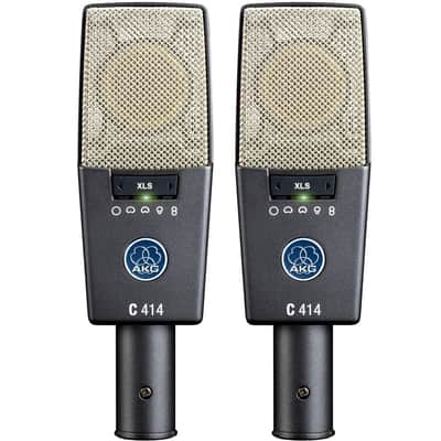 AKG C 414 XLS/ST Large Diaphragm Studio Condenser Microphone - Matched Pair image 1