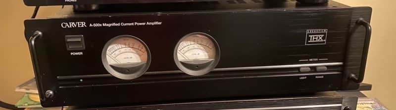 Carver A-500x black 2 channel amplifier image 1