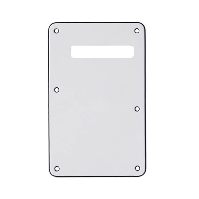 Left Handed Strat Stratocaster Electric Guitar Back Plate Trem Tremolo cover USA MEX FIT - White image 1