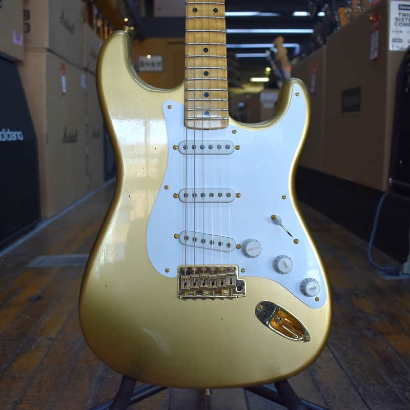 Fender Custom Shop Limited Edition 70th Anniversary 1954 Stratocaster Journeyman Relic Aged Aztec Gold w/Tweed Case image 1