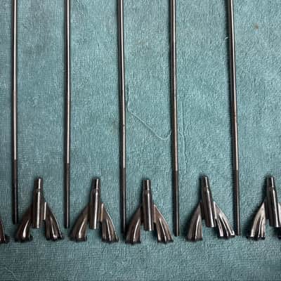 Ludwig 8 Bass Drum Bow Tie Tension Rods and Claws - Transition Badge era 50s 60s - Nickel image 5