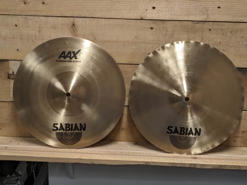 Sabian 14" AAX X-Celerator Hi-Hat Cymbals (Pair) 2005 - 2018 - Natural image 1