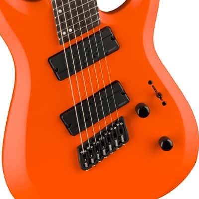 Jackson Pro Plus Series DK Modern HT7 MS Electric Guitar, Ebony Fingerboard, Satin Orange Crush image 5
