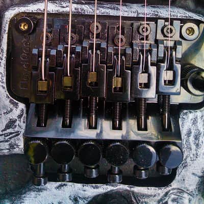 Hand carved Hembry Skull and Bones guitar for George Lynch mom, ESP, J Frog fans image 9