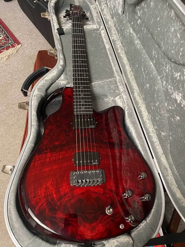 Emerald Virtou Hybrid Acoustic-Electric-MIDI Guitar - Claro Walnut-Red - 2022 MINT image 1