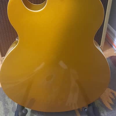 Hagstrom HJ500 Vintage Series Gold Top Jazz Hollowbody Guitar Sweden image 7