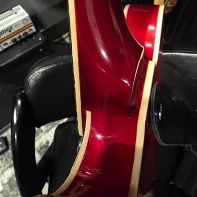 Vintage VSA500-CR Reissued Series Semi-Hollow 2010s Cherry Red image 5