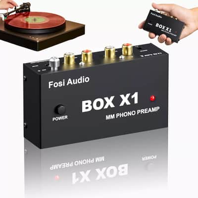 Hi-Fi Phono Preamp for Turntable – MM Phonograph Preamplifier with RCA Line and Headphone Output image 1