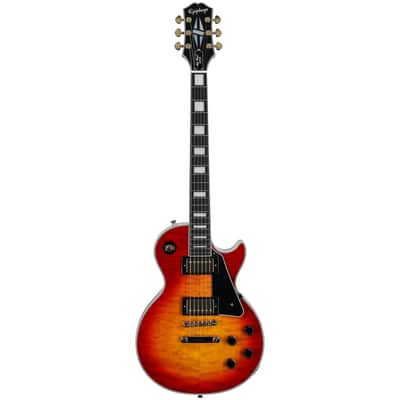 Epiphone Exclusive Les Paul Custom AAA Quilt Top Electric Guitar (with Gig Bag), Heritage Cherry Sunburst image 4