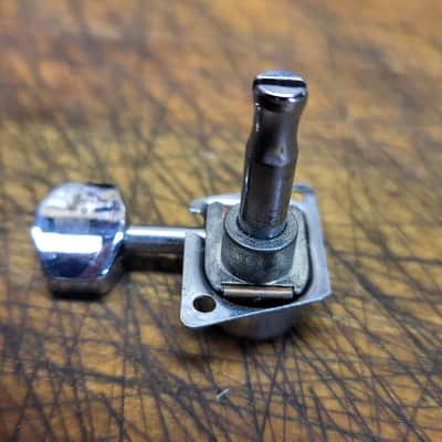 Vintage Fender 6 in a line Split Shaft F Tuner Strat Tele Electric Guitar Luthier Parts - Chrome image 5