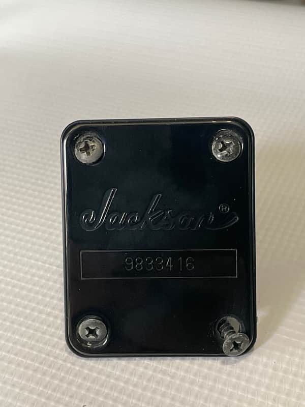 2000's Japan Jackson RR3 & Dinky Guitar Factory Black Neckplate & Screws image 1