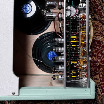 Fender 5F4 Tweed Super clone 30w with Spring Reverb by Emprize 2023 - Surf green and white tolex image 10
