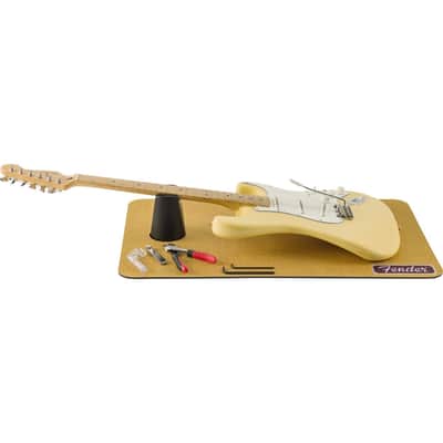 Fender Work Mat, Tweed - 5mm Padded Guitar Neck Cradle with Storage Tube image 7