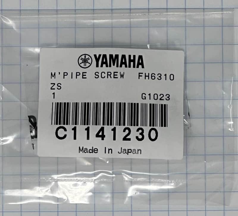 Yamaha Flugelhorn Mouth Pipe Screw, Silver-Plate image 1