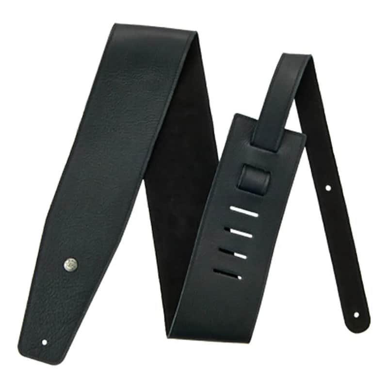 Dunlop BMF10BK BMF Leather 3.5" Guitar/Bass Strap image 1