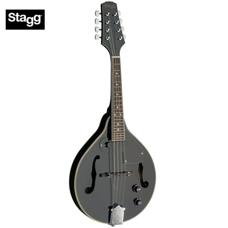 Stagg M50 E BLK A Style Nato Top & Neck 8-String Acoustic-Electric Bluegrass MandolinA Style Nato Top & Neck 8-String Acoustic-Electric Bluegrass Mandolin image 1