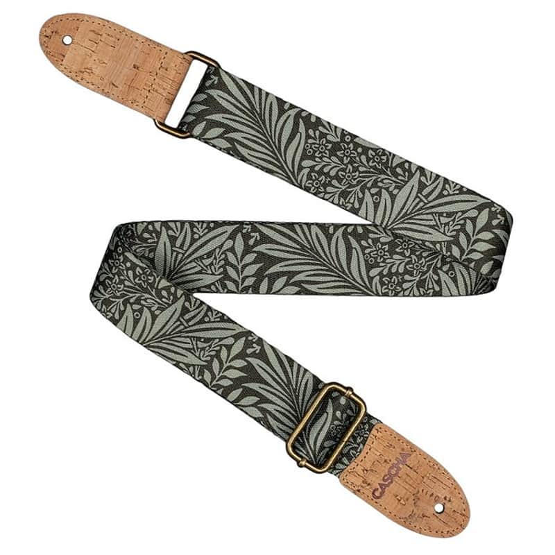 CASCHA CUS-VC8 Vegan Cork Olive Jungle Ukulelengurt 38mm imagen 1