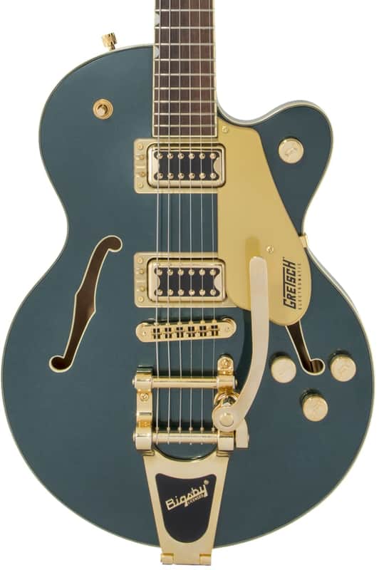 Gretsch G5655TG Electromatic Center Block Jr. Single-Cut Electric Guitar with Bigsby. Gold Hardware, Laurel FB, Cadillac Green image 1