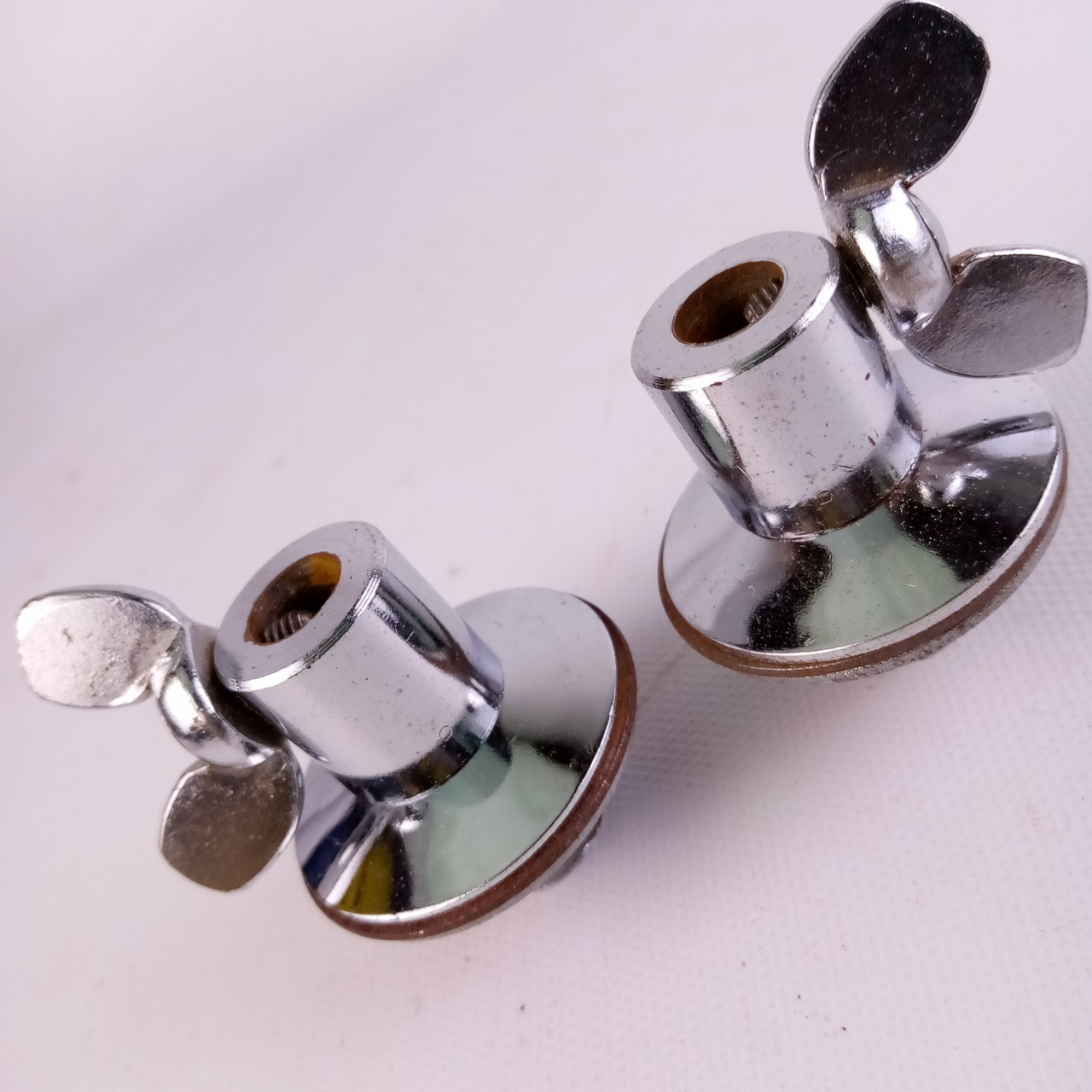 Ludwig/WFL Disappearing Spur Mounts Straight Bass Drum Leg Receiver Short50s W&A — main photograph