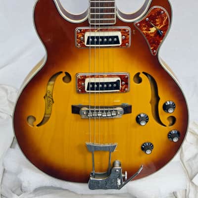 Aria 60’s Diamond ES335 style Hollow Body 50+ yr old Electric Guitar W/f-holes nice image 2