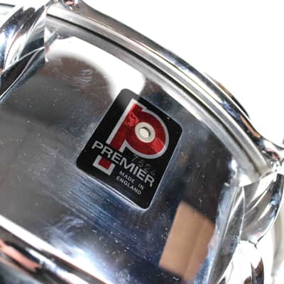 Used Premier 2000 SNARE DRUM 1970S Vintage Metal Snare Drum 14" image 3
