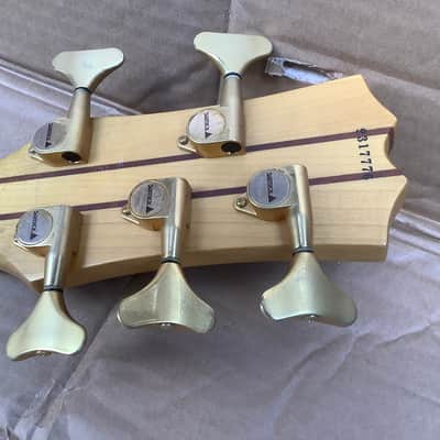 Samick Vintage 5 string bass 90’s / alembic construction style gorgeous wood image 6