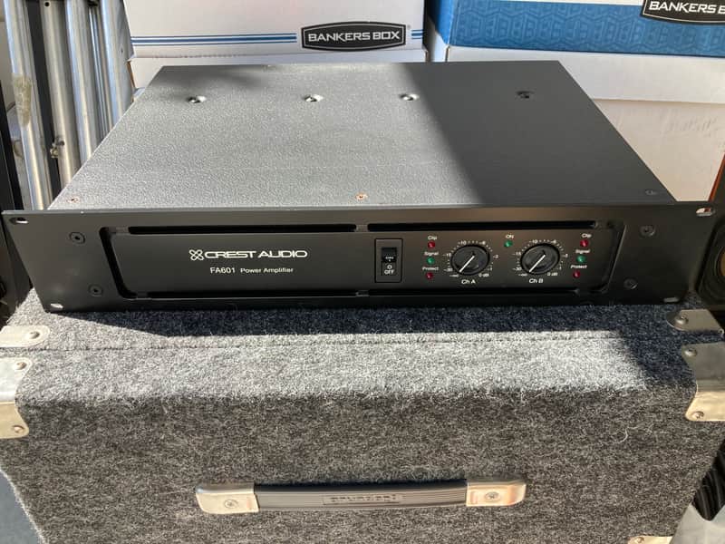 Crest Audio FA-601 Power Amplifier 1990s - Very Black image 1