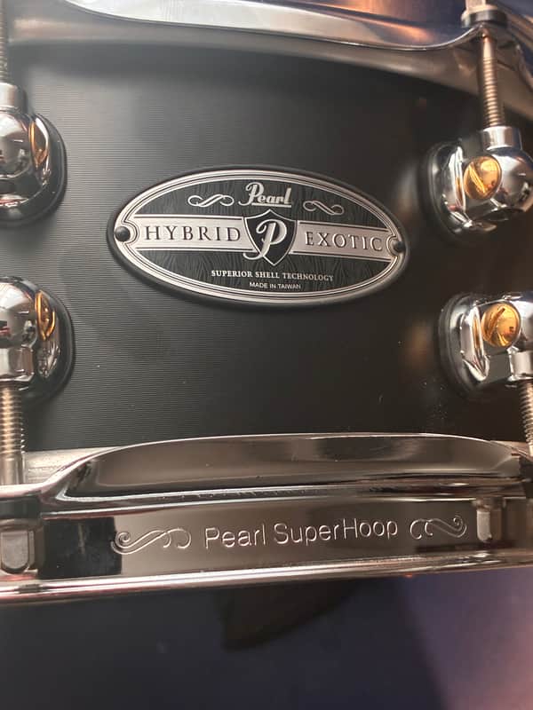 Pearl HEP1450 Hybrid Exotic 14x5" VectorCast Snare Drum 2014 - 2020 - Black image 1