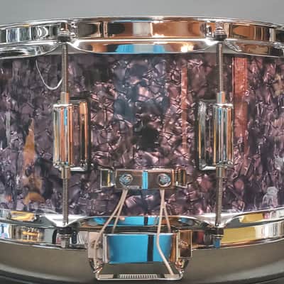 Rogers No.37PDP 6.5"X14" Dyna-Sonic Snare Drum S/N D3670 - Purple Diamond Pearl VIDEO !!! image 5