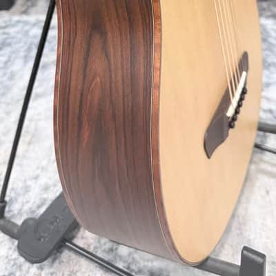 Dowina Cocobola Bona Vida Acoustic Guitar Old Stock Sitka/Cocobolo Parlor Sized with Custom Italian Hardshell Case image 10
