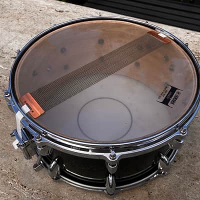 ✮ULTRA RARE✮Vintage✮YAMAHA OAK Custom ✮14" x7 " SNARE✮MUSASHI BLACK✮+ ALUMINIUM DIE CAST ! image 14