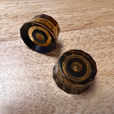 PRS Knobs (2), Lampshade, Amber with Black #'s image 2