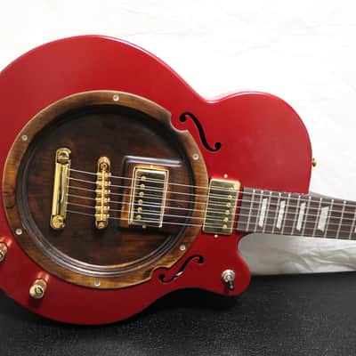 Heliarc Heli Arc Hollow Aluminum Resinator Body Electric Acoustic Guitar image 3