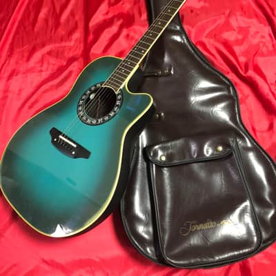 Morris TORNADO BY MORRIS Z II Electric Acoustic Guitar with Soft Case 1990's Blue image 1