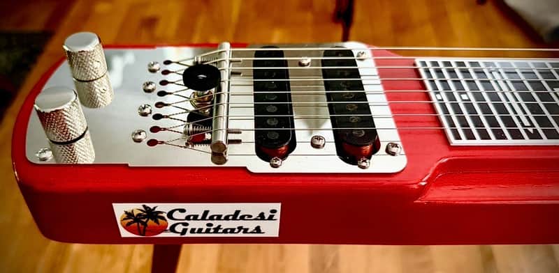 New Caladesi Lapsteel Guitar - Red/Tangerine  with case image 1