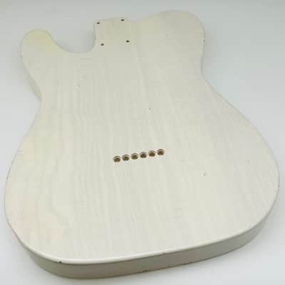 4lbs 5oz BloomDoom Nitro Lacquer Aged Relic White Blonde T-Style Vintage Guitar Body image 7