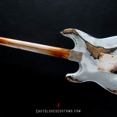 Fender Stratocaster 50th Anniversary White Marble Paisley Heavy Aged Relic by East Gloves Customs image 17