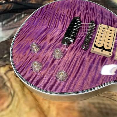 DRAGON 🐉🐲! 2025 Gibson Custom Shop Les Paul Dragon Purple Denim Blue Trans Violet Pink Flame Top TV White Ebony Classic White CustomBuckers M2M Made To Measure Ultima Modern Supreme Burst Abalone Master Artisan Collector’s Limited Edition Figured image 12