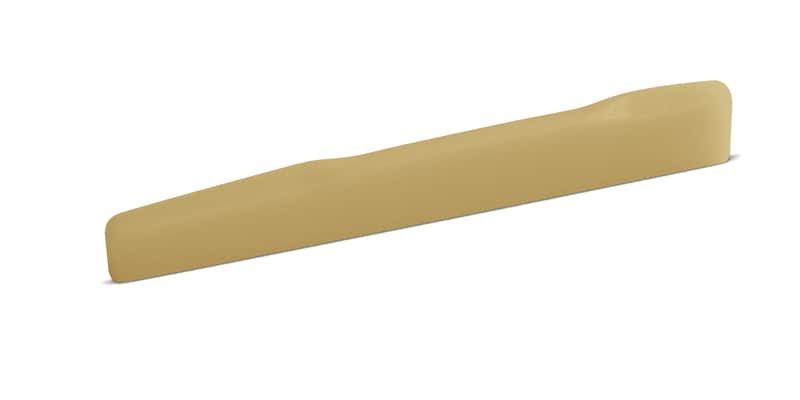 Unbleached Bone Saddle – Fits Some Pre-2017 Larrivee® Guitars – Wave Compensation – 16 inch Radius image 1
